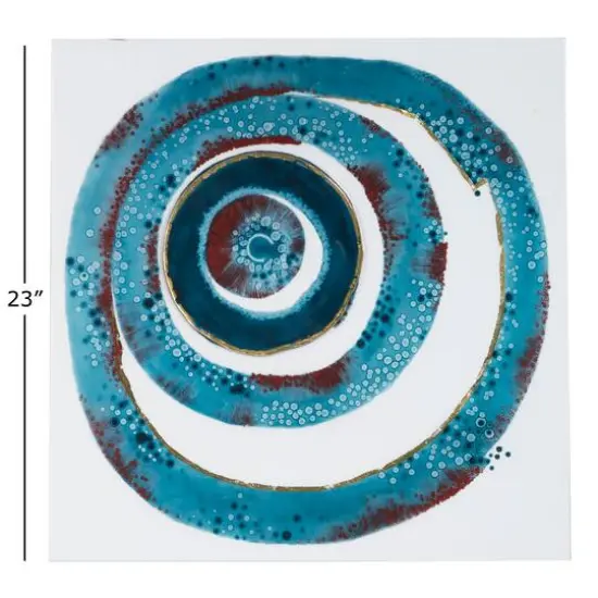 Blue Contemporary Abstract Wood Wall Decor, 24" x 24" {8}