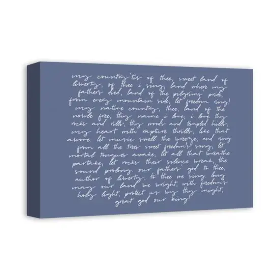 My Country Tis of Thee Canvas Wall Art {3}