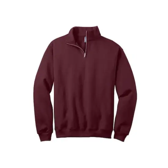 JERZEES&reg; NuBlend&reg; 1/4-Zip Cadet Collar Sweatshirt Maroon {1}