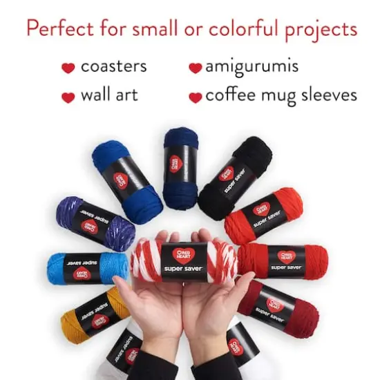 Red Heart&reg; Super Saver&reg; 12 Skein Super Craft Yarn Kit America {3}