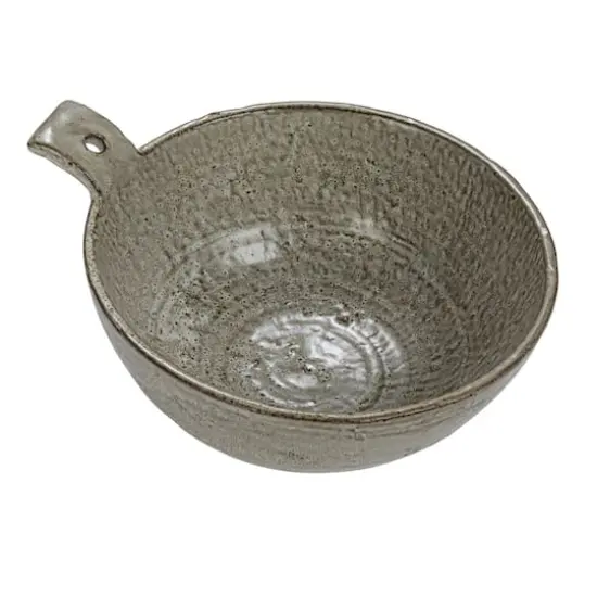 Hello Honey&reg; 7.5" Cream Large Stoneware Bowl with Handle {4}