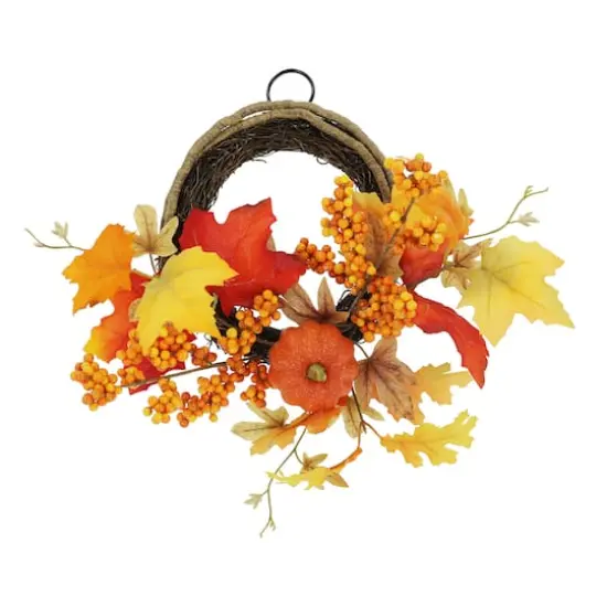 13" Mini Maple, Pumpkin & Berry Wreath by Ashland&reg; {1}