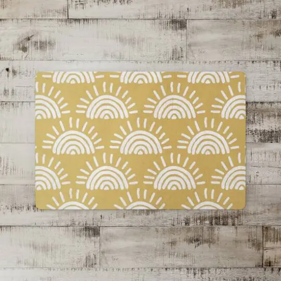 Sun Pattern Floor Mat Yellow {3}