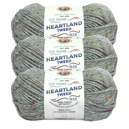 3 Pack Lion Brand&reg; Heartland&reg; Tweed Yarn Mount Rainier Tweed {2}