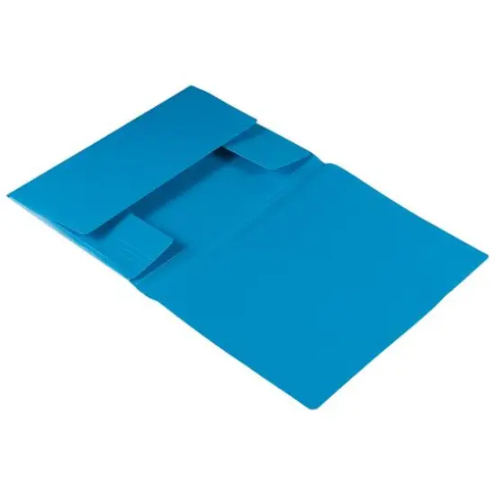 JAM Paper 9.5" x 12.375" Action Case Letter Booklet Plastic Portfolio Blue {6}