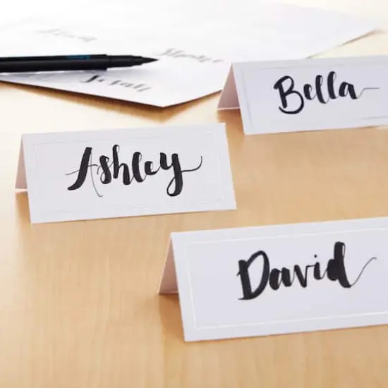 Celebrate It&trade; Occasions&trade; Place Cards White/Silver {3}