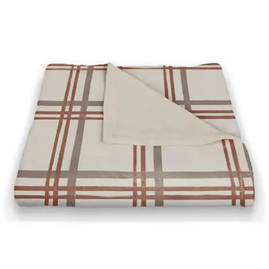 Holiday Plaid on White Coral Fleece Blanket {3}