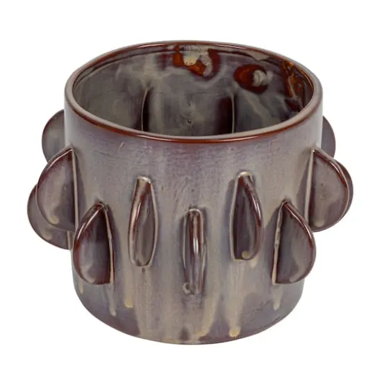 Hello Honey&reg; 7" Brown Reactive Glaze Stoneware Planter {1}