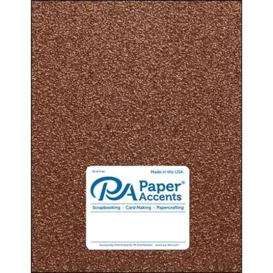 PA Paper&trade; Accents Glitter 8.5" x 11" Cardstock, 15 Sheets Bronze Copper {1}