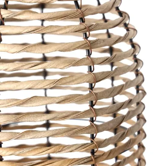 Light Brown Plastic Rattan Handmade Vase Set {6}