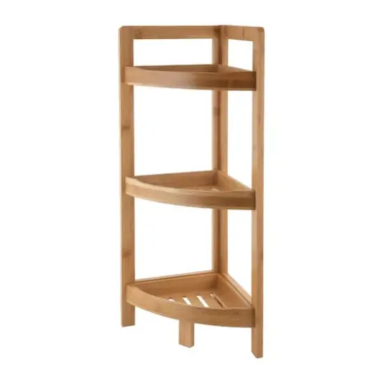 Organize It All 3 Tier Bamboo Corner Shelf  {1}