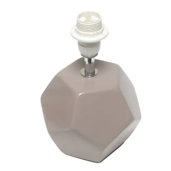 Simple Designs Round Prism Mini Table Lamp Gray {7}