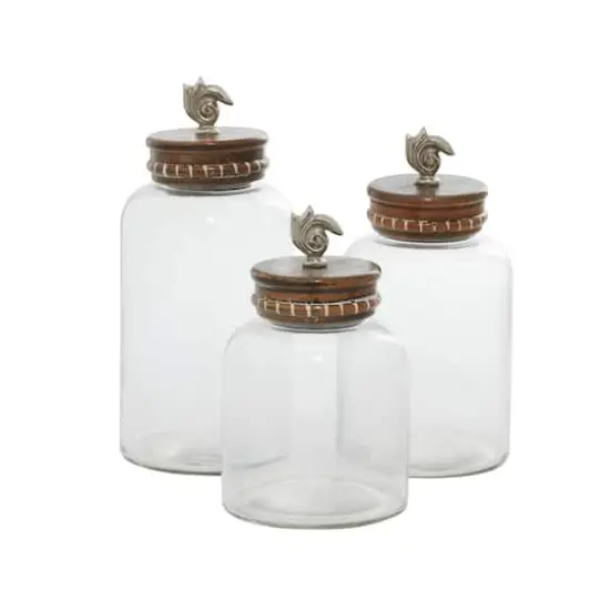 Clear Glass Decorative Jar Set {1}