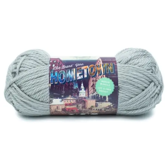 Lion Brand&reg; Hometown&reg; Bonus Bundle&reg; Solid Yarn Dallas Grey {1}