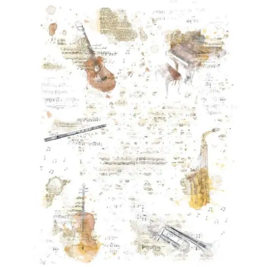 49 And Market Essential Music Blends Rub-Ons Set {3}