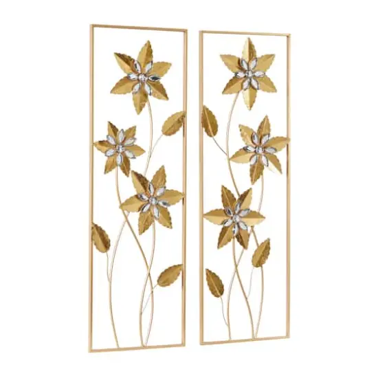 36" Gold Metal Contemporary Wall D&eacute;cor Set {3}