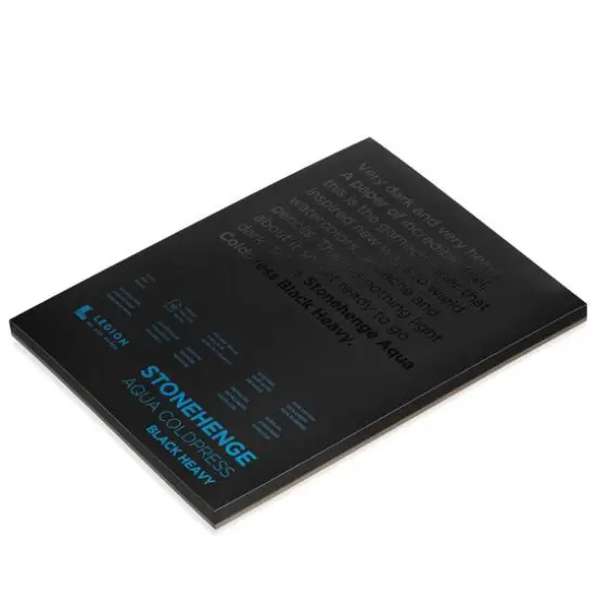 Legion Paper Stonehenge Aqua Black Heavy Watercolor Block {4}