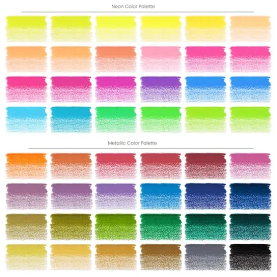 Arteza&reg; Kids Colored Triangular Pencils,Metallic and Neon Colors, set of 48 pcs {3}