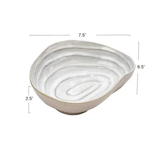 Hello Honey&reg; 7.25" White Stoneware Shell Bowls, 6ct. {4}