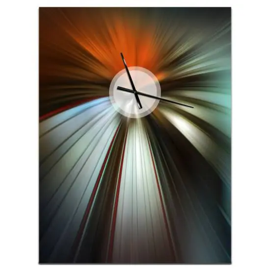 Designart Brown Focus Color Wall Clock {1}