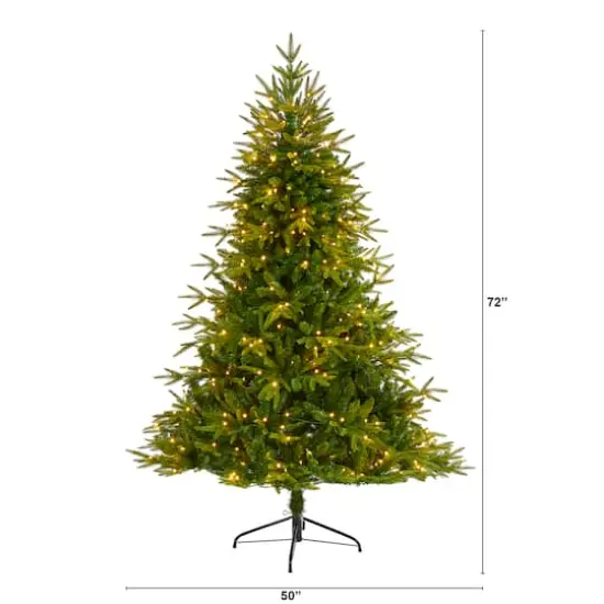 6ft. Pre-Lit Colorado Mountain Fir Artificial Christmas Tree, Clear LED Lights {8}