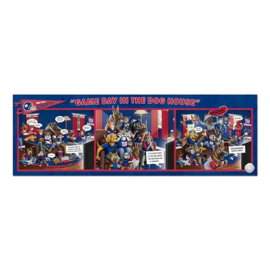 NFL Game Day in the Dog House 1,000 Piece Puzzle New York Giants {4}
