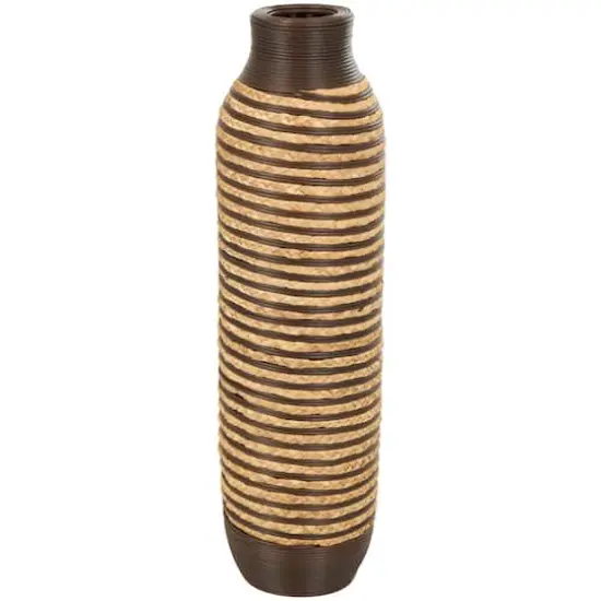 32" Brown Seagrass Handmade Vase {1}