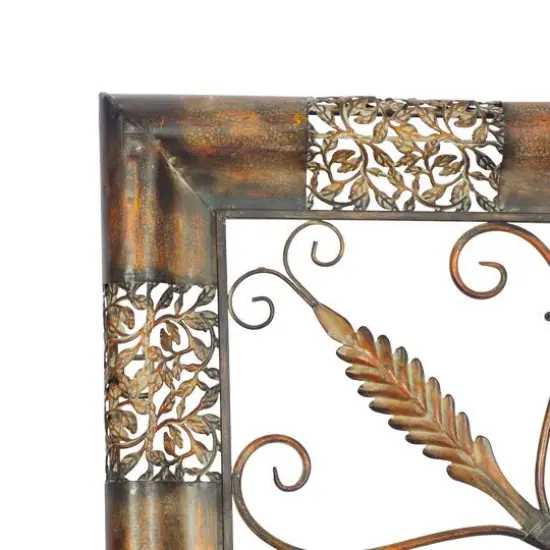 45" Brown Metal Rustic Wall D&eacute;cor {4}