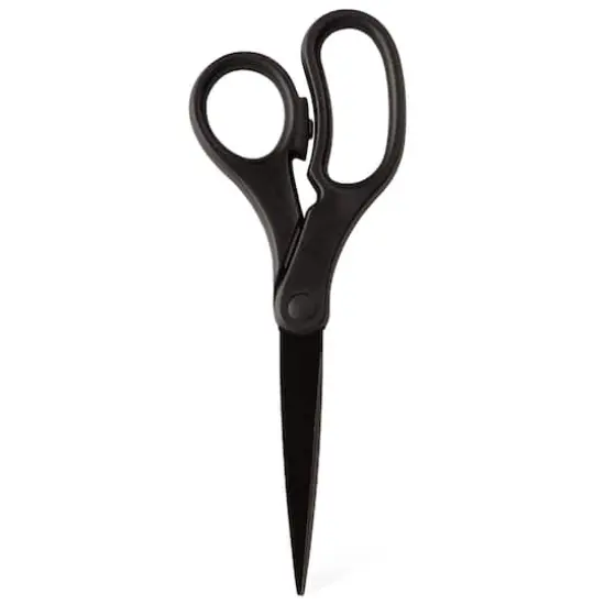 JAM Paper 8" Ergonomic Multi-Purpose Precision Scissors Black {1}