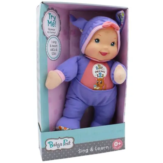 Goldberger Baby's First&reg; Sing & Learn&trade; Baby Doll with Purple Kangaroo Outfit {5}