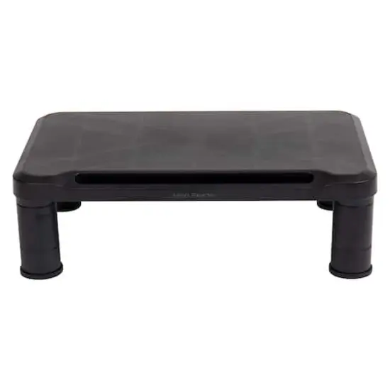 Mind Reader Black Small Plastic Monitor Riser Stand Set {6}