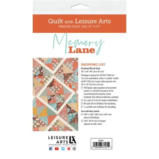 Leisure Arts&reg; Memory Lane Modern Quilt Pattern {4}