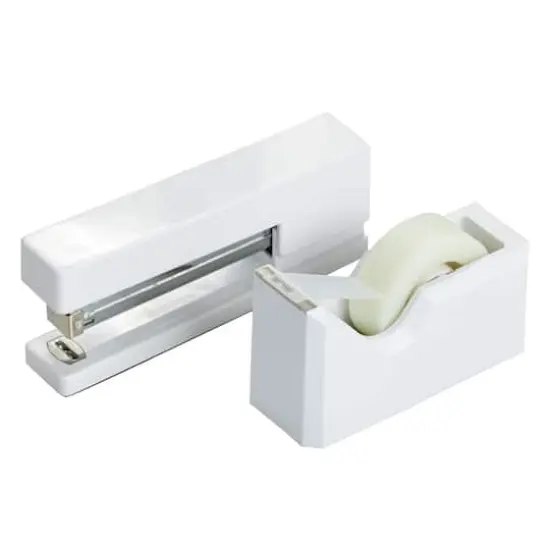 JAM Paper Stapler & Tape Dispenser Set White {4}