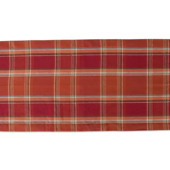 DII&reg; 108" Autumn Spice Plaid Table Runner {4}