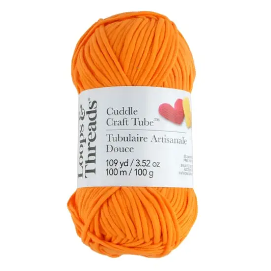 Cuddle Craft Tube&trade; Yarn by Loops & Threads&reg; Tangerine Tango {1}