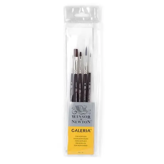 Winsor & Newton&reg; Galeria&reg; Short Handle Brush 5 Pack {1}
