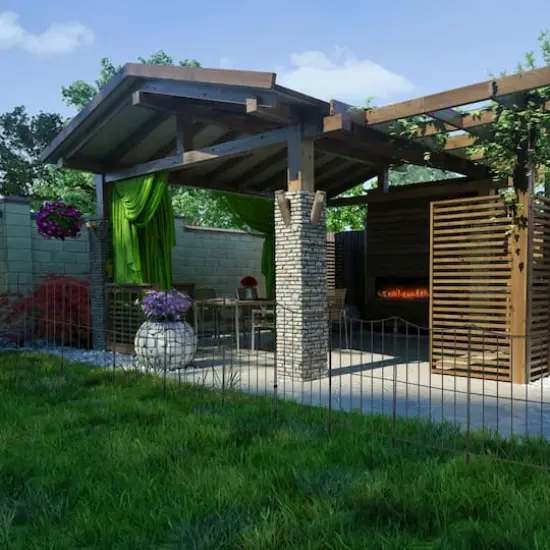 NEX&trade; 24" Black Lower Arc Garden Fence, 10ct. {7}