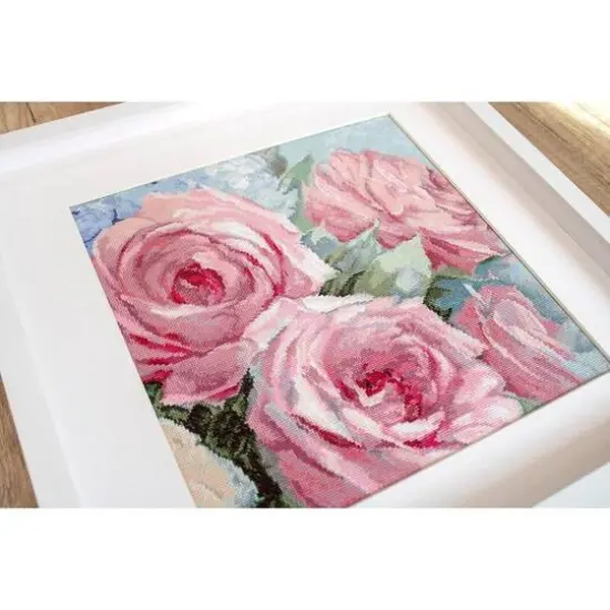 Letistitch Pale Pink Roses Counted Cross Stitch Kit {7}