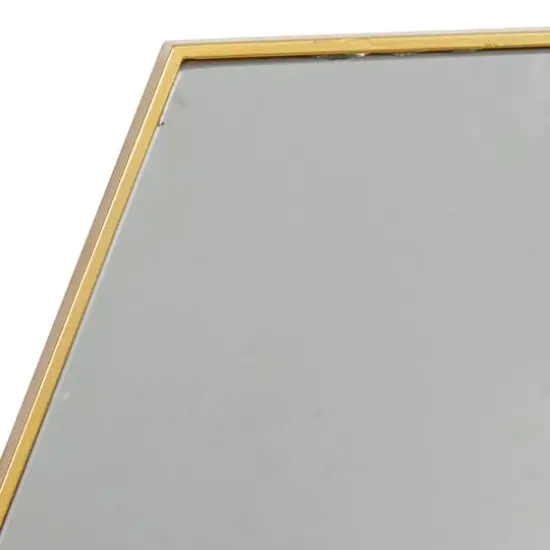 CosmoLiving by Cosmopolitan Set of 2 Gold Metal Contemporary Wall Mirror, 18", 19" {4}