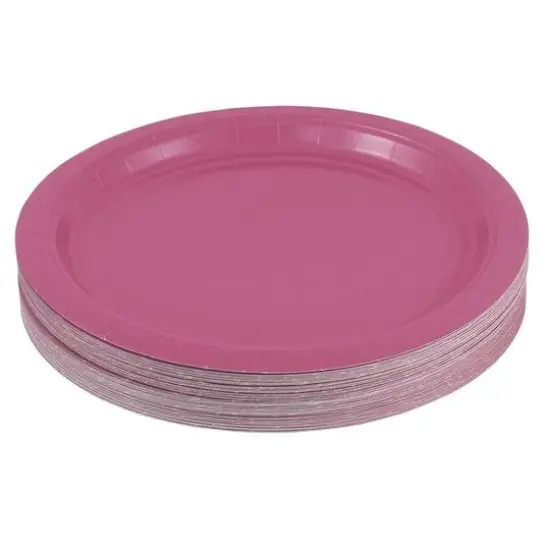 JAM Paper 9" Paper Party Plates, 50ct. Fuchsia Pink {3}