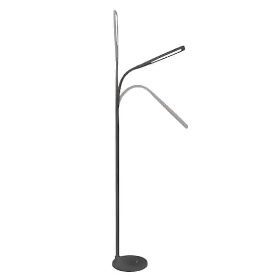 OttLite Black Natural Daylight LED Flexible Floor Lamp {5}