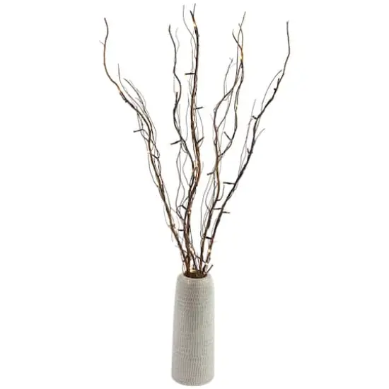 39" LED Lighted Natural Branch Bundle Christmas Decoration, Warm White Lights {7}