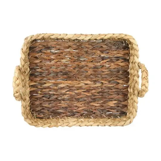 Hello Honey&reg; Brown Decorative Handwoven Seagrass Tray {7}