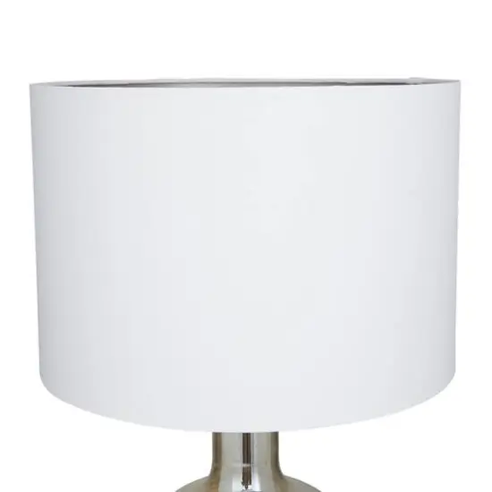 White Polyester Traditional Table Lamp, 27" x 17" x 17" {4}