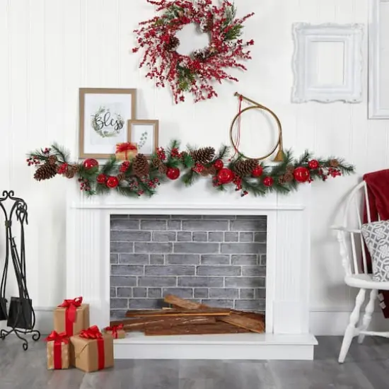 6ft. Apple, Berries & Pinecone Garland {4}
