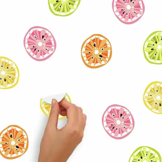 RoomMates Jane Dixon Citrus Fruit Peel & Stick Wall Decals {6}