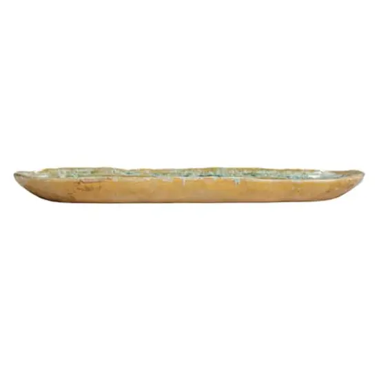 Hello Honey&reg; Long Green Reactive Crackle Glaze Stoneware Platters, 2ct. {7}