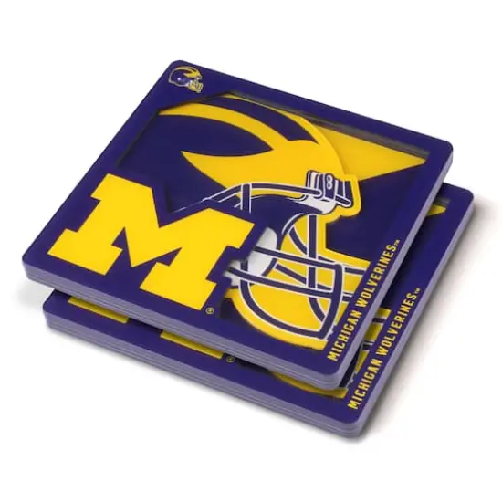 College Team 3D Logo Series Coasters, 2ct. Michigan Wolverines {1}