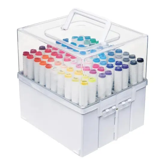 Deflecto&reg; White/Clear Expandable Accordion Marker Organizer {5}