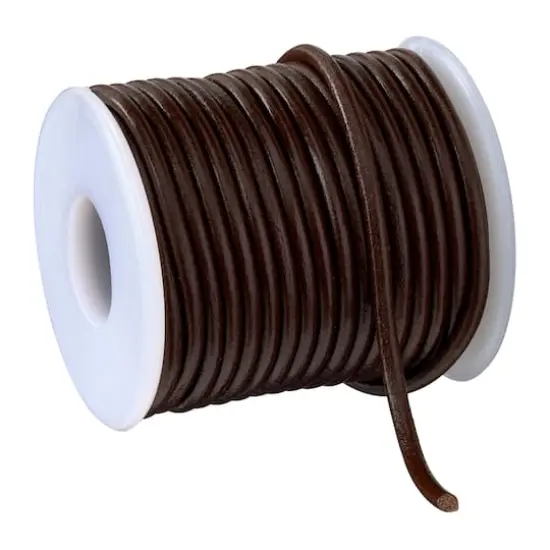 3mm Round Leather Lace by Bead Landing&trade; Brown {1}